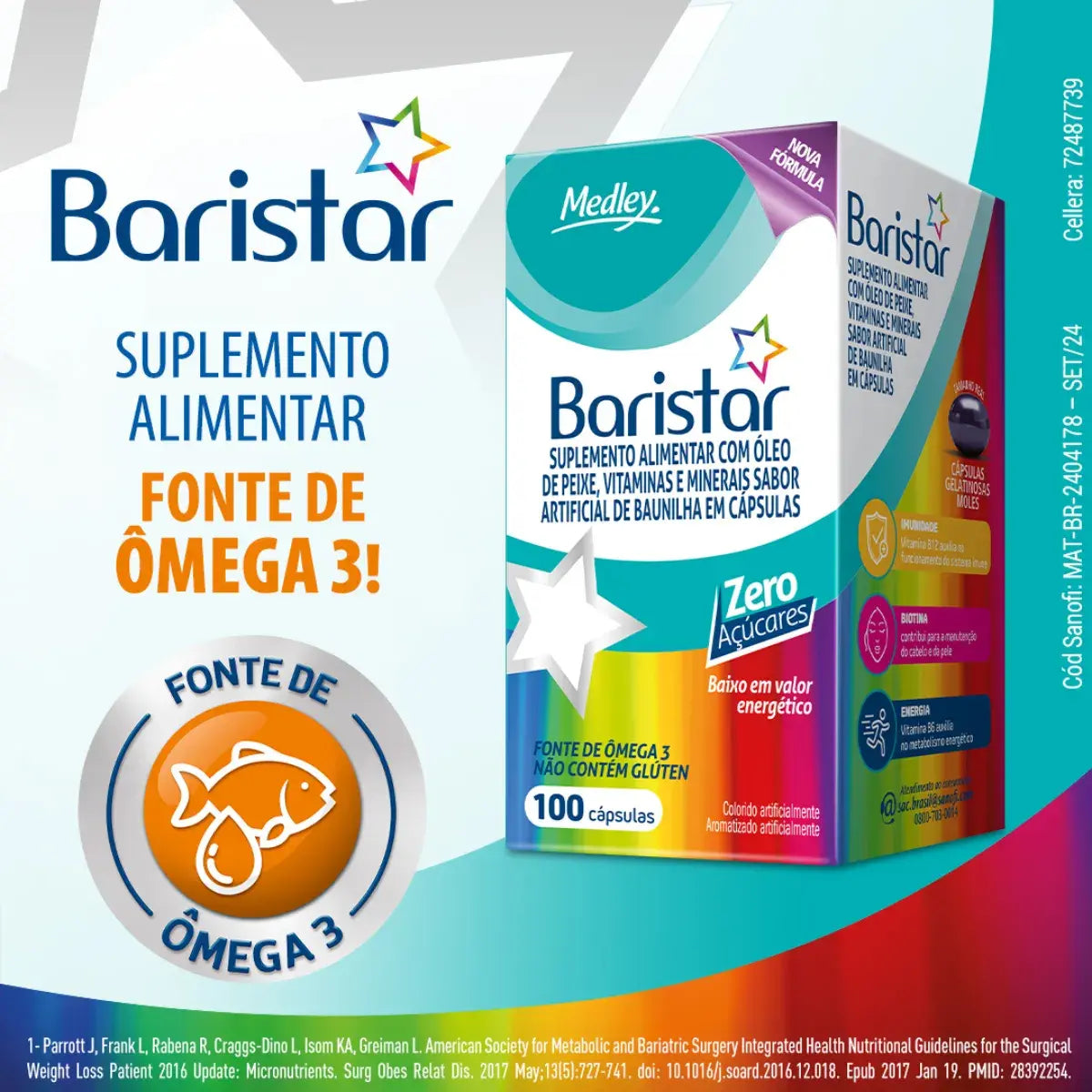 Polivitamínico Medley Baristar 100 cápsulas