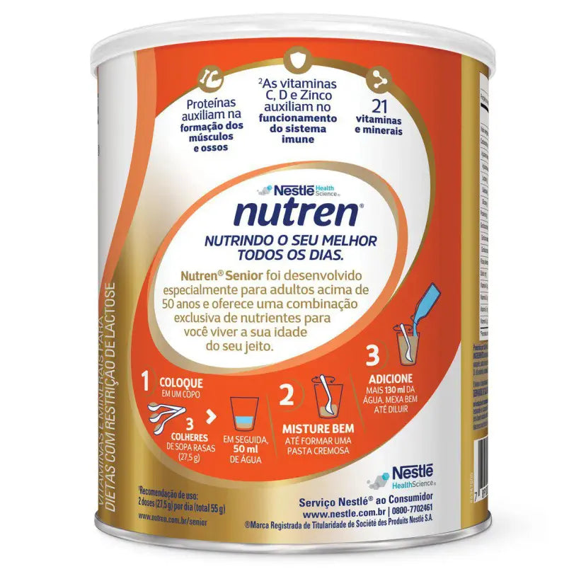 Suplemento Alimentar Nutren Senior s/ Sabor Zero Lactose 740g