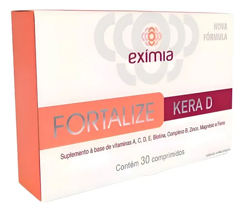 Suplemento Vitamínico Exímia Fortalize Kera D - 30 Comprimidos